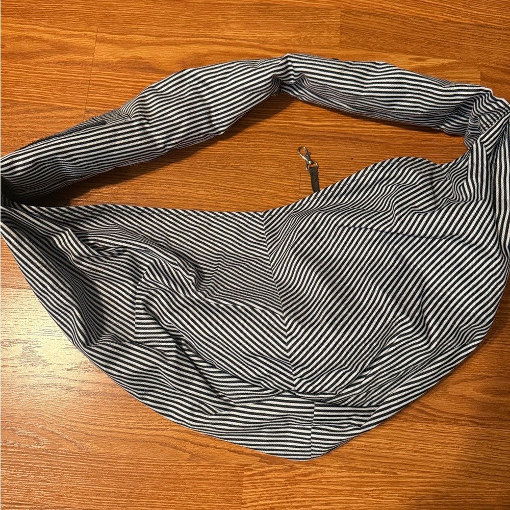 Striped Black and White dog carrier